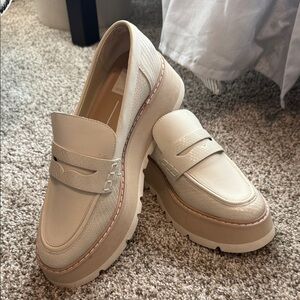 Dolce Vita Cream and Tan Loafers